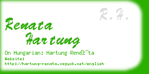 renata hartung business card